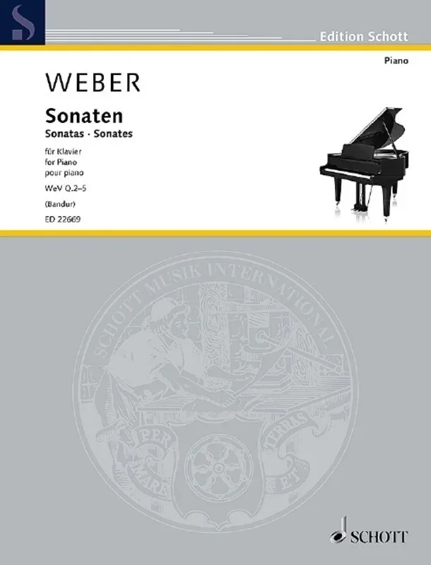 Weber – Sonatas Wev Q.2-5 For Piano (Softcover Book)