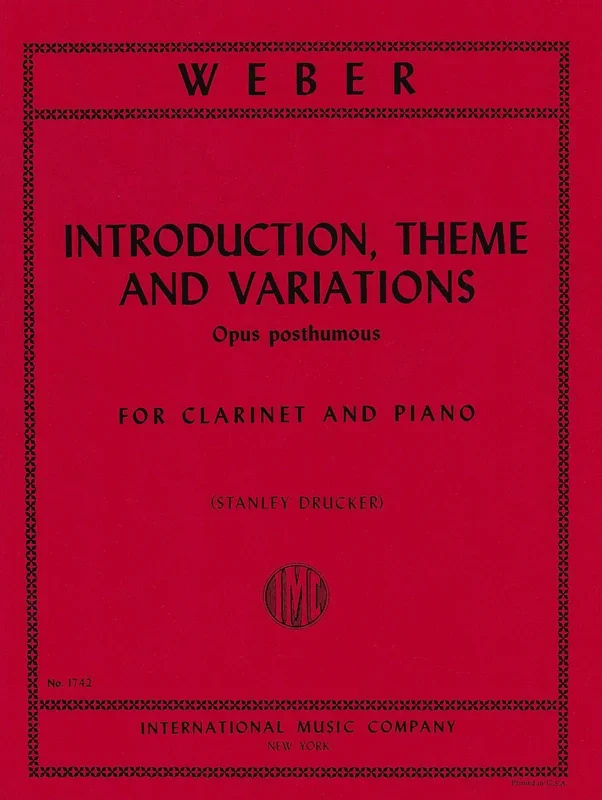 Weber: Introduction, Theme and Variations (arr. for clarinet & piano)
