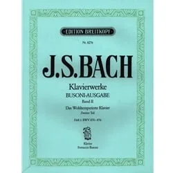 Well-Tempered Klavier, Part 2, Vol. 1: BWV 870-876 – Piano