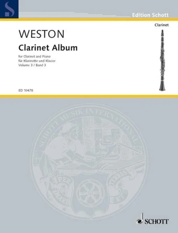 Weston – Clarinet Album Vol 3 Clarinet/Piano (Softcover Book)