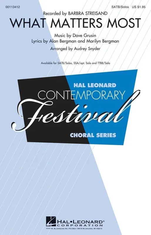 What Matters Most SATB (Octavo)