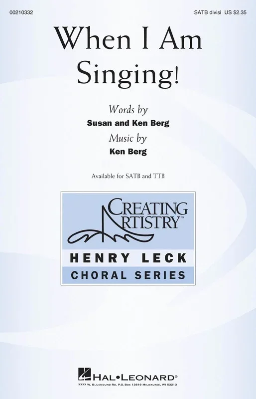 When I Am Singing! SATB (Octavo)