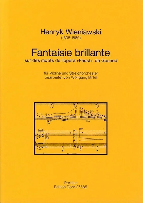 Wieniawski – Fantaisie Brillante Violin/So Score Book