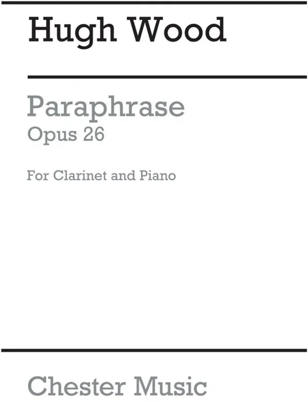 Wood Paraphrase Clarinet And Piano (Softcover Book)