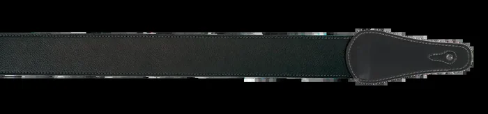 XTR 2 Inch Black Leather Guitar Strap