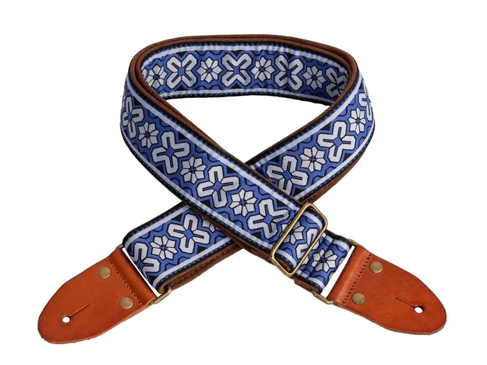 XTR Blue 2 inch deluxe guitar strap. Blue.