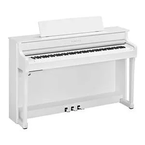 Yamaha Clavinova CLP-845 Grand Expression Modeling Digital Upright Piano with GrandTouch Pedals and Bench – White