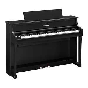 Yamaha Clavinova CLP-875 Grand Expression Modeling Digital Upright Piano with GrandTouch Pedals and Bench – Matte Black