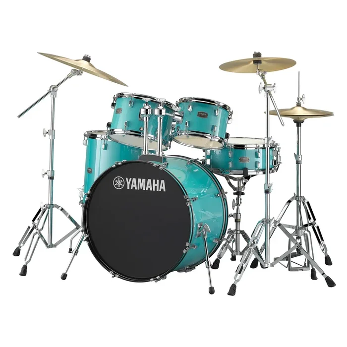 Yamaha RDP2F5 Rydeen Euro Drum Kit, Turquoise Glitter with Free Yamaha Stool & Sticks