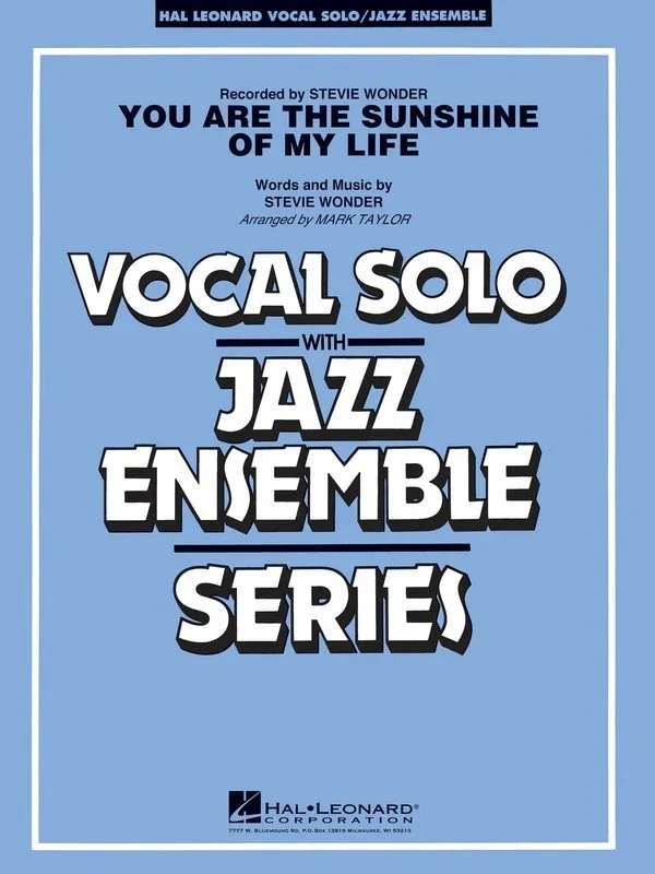 You Are The Sunshine Of My Life Key C VoJunior Ensemble 3-4 (Music Score/Parts)