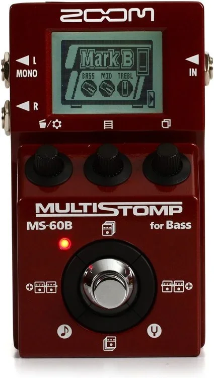 Zoom MS60B MultiStomp Bass Guitar Multi Effect Pedal